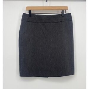 George Pencil Skirt 12 Grey Heather Excellent Professional Office Stretch Vent